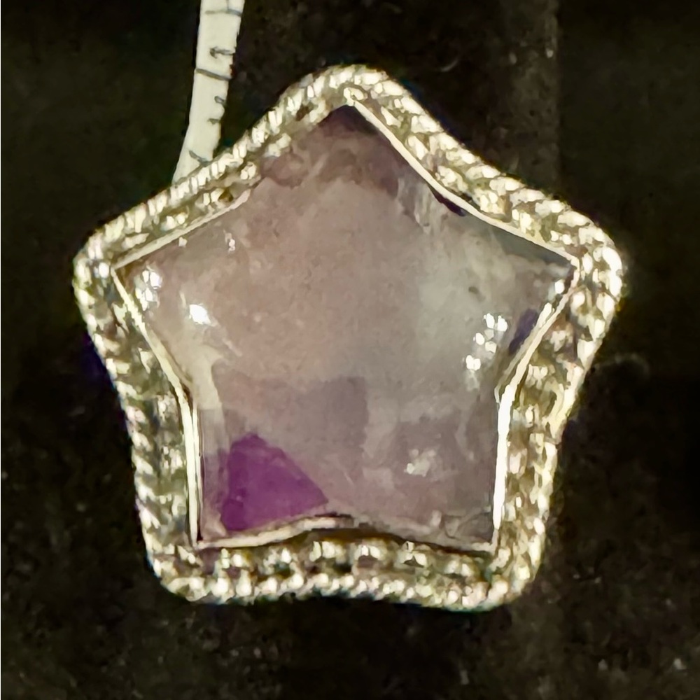Opal triplet and sterling silver star‎ ring
